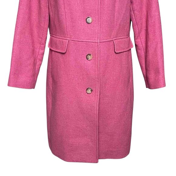 Talbots Petites Wool Blend Coat Italian Fabric Women’s Sz 6P Pink Preppy Career - Picture 3 of 8
